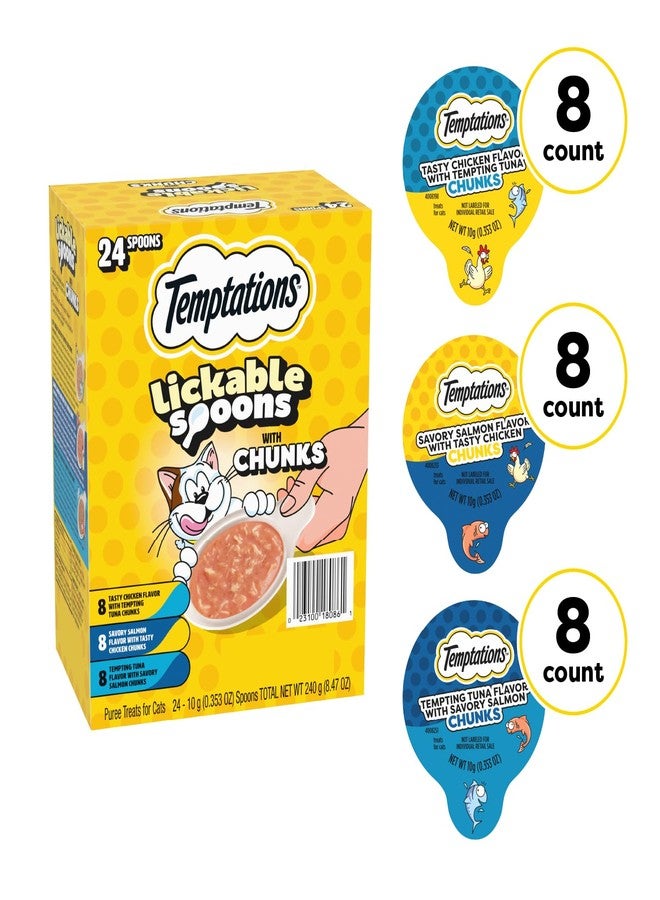 تيمبتيشنز مجموعة متنوعة من ملاعق تمبتيشنز القابلة لللعق لمكافآت القطط، 24 ملعقة - Image 2